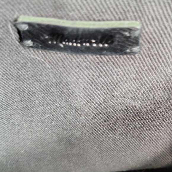 Madewell Genuine Leather Zip-Top Transport Carryall Crossbody Bag Medium Black - Picture 9 of 11